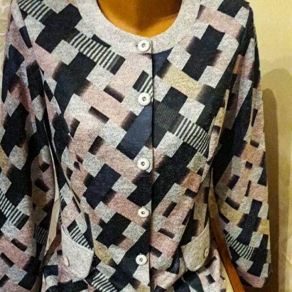 Sacou damă,material jerse,cu imprimeu,necaptusit, marimi:L,XL