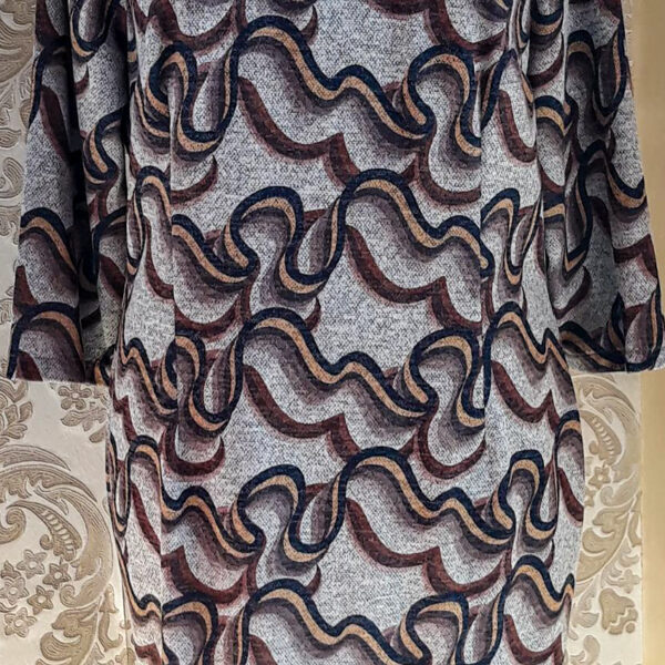 Rochie damă,din jerse, pe nuanțe de:maro,bej,gri