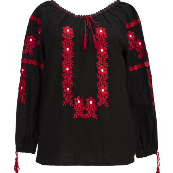 bluza dama cu model rosu